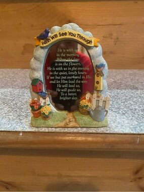 Faith Will See You Through Decorative Garden Frame - Multicolor